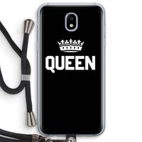 Queen zwart: Samsung Galaxy J5 (2017) Transparant Hoesje met koord