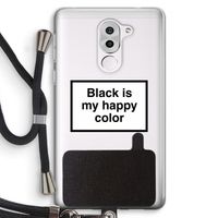 Black is my happy color: Honor 6X Transparant Hoesje met koord