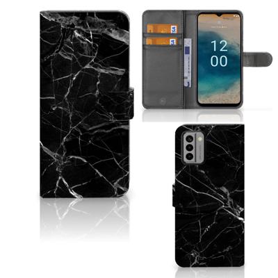 Nokia G22 | Bookcase | Marmer Zwart - Origineel Cadeau Vader
