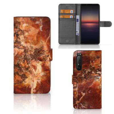 Sony Xperia 1 II | Bookcase | Marmer Bruin