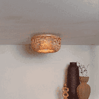 GOOD&MOJO Plafondlamp 'Barbados' Bamboe, 35cm, kleur Naturel