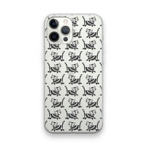 Zwarte poes: iPhone 12 Pro Max Transparant Hoesje