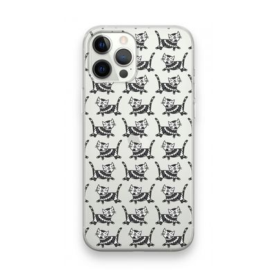 Zwarte poes: iPhone 12 Pro Max Transparant Hoesje