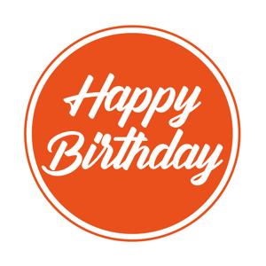 Bierviltjes/onderzetters Happy Birthday - 10x stuks - oranje - D10 cm - Verjaardag versiering