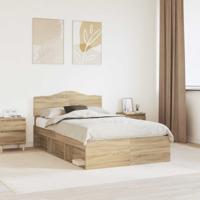 Bedframe met hoofdeinde Sonoma 120 x 200 cm Massief grenenhout