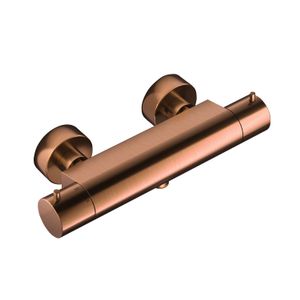 Douchethermostaat Hotbath Cobber Onderaansluiting 2-knop Geborsteld Koper Living Colours