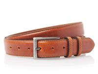 Timbelt Leren Pantalon Riem 3.5 cm Cognac - thumbnail