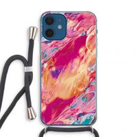 Pastel Echoes: iPhone 12 mini Transparant Hoesje met koord