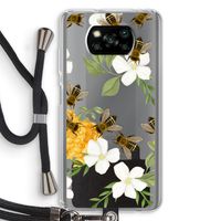 No flowers without bees: Xiaomi Poco X3 Pro Transparant Hoesje met koord