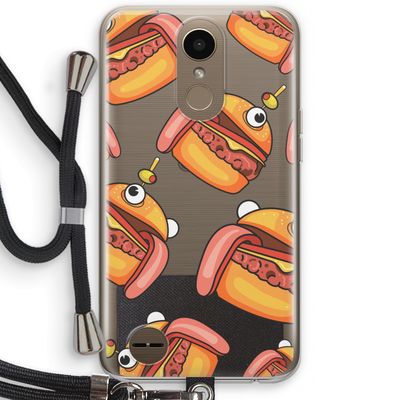 Hamburger: LG K10 (2017) Transparant Hoesje met koord