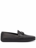 Ferragamo mocassins Gancini en cuir - Noir