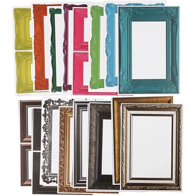 Creativ Company Lijsten, afm 26,2x18,5 cm, diverse kleuren, 64 div vellen/ 1 doos