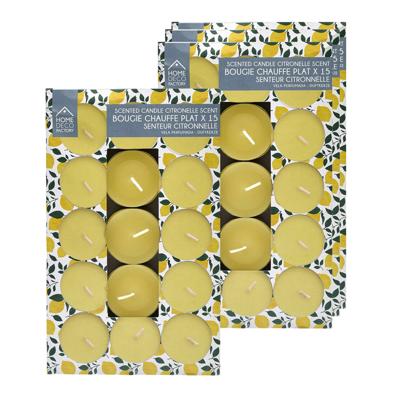 Citronella geur theelichtjes - Citrus geur - 60x stuks - waxinelichtjes - geurkaarsen