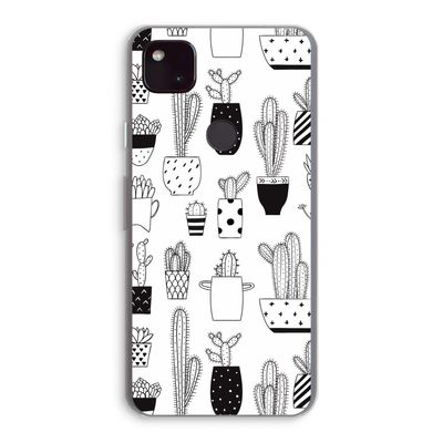 Cactusmotief: Google Pixel 4a 5G Transparant Hoesje