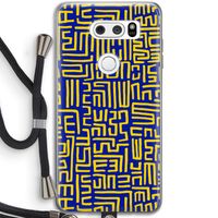 Majorelle Blue Print: LG V30 Transparant Hoesje met koord