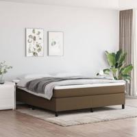 Bedframe zonder matras stof donkerbruin 180x200 cm