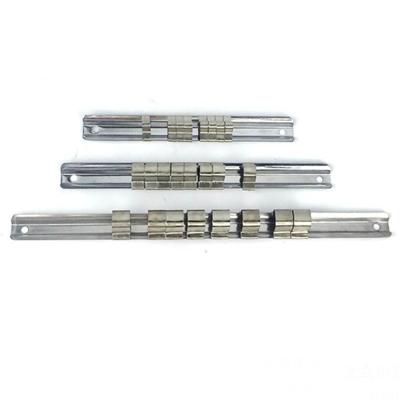 Koolstofstaal 8 socket rack opslag Divider Rail lade houder haken plank staan tool organisator socket socket moersleutel opslag (190mm)