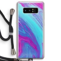 Zweverige regenboog: Samsung Galaxy Note 8 Transparant Hoesje met koord