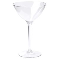 Cocktail/Martini glazen - set 4x - transparant - onbreekbaar kunststof - 300 ml