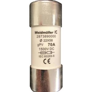 Weidmüller 2873890000 FUSE WSFL 22X58 70A 1K5V GPV Buiszekering Inhoud 10 stuk(s)