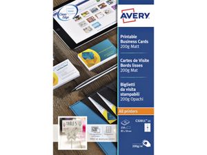 Visitekaart Avery C32011-10 85x54mm 200gr 100 stuks