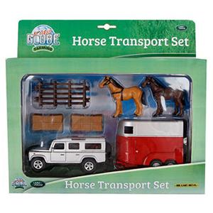 Kids Globe land rover met paardentrailer