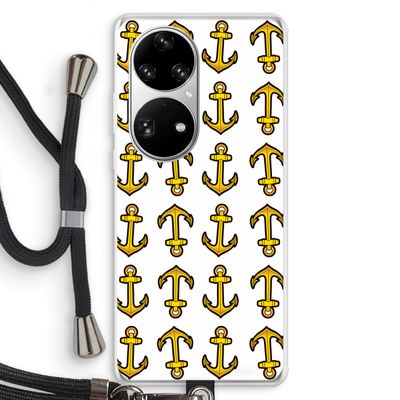 Musketon Anchor: Huawei P50 Pro Transparant Hoesje met koord