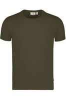 HAKRO Performance Regular Fit T-Shirt ronde hals olijfgroen, Effen - thumbnail