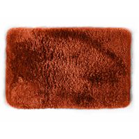 Spirella badkamer vloer kleedje/badmat tapijt - hoogpolig en luxe uitvoering - terracotta - 40 x 60 cm - Microfiber   -