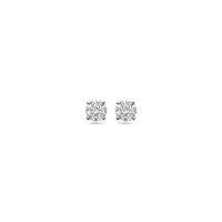 Verfijnde 14k Witgouden Oorknoppen met Lab Grown Diamant - 4mm, 0.5ct Diamantgewicht