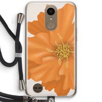 Orange Ellila flower: LG K10 (2017) Transparant Hoesje met koord