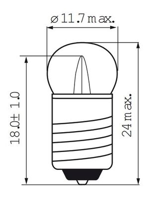 Bosma Lamp 6v 0.05 e10 fiets achter