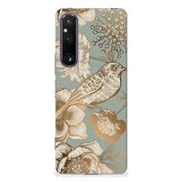 TPU Case voor Sony Xperia 1 V Vintage Bird Flowers - thumbnail