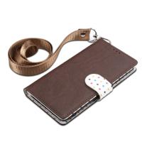 Wave Point horizontale Flip lederen draagtas met kaartsleuven & houder & portemonnee & Lanyard voor Galaxy Note 10 + (Brown)