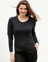 Basic Trui Merino Wol Kokon Zwo Kleur Zwart Maat Large