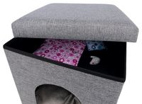Trixie poef kattenmand relax-iglo alois grijs 40x40x38 cm - thumbnail