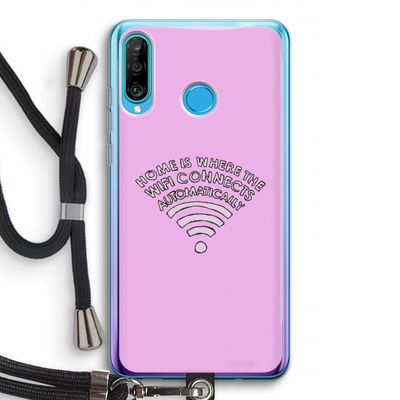 Home Is Where The Wifi Is: Huawei P30 Lite Transparant Hoesje met koord