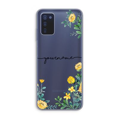 Gele bloemen: Samsung Galaxy A03s Transparant Hoesje