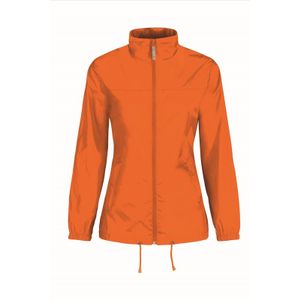 Windjas/regenjas voor dames oranje 2XL (44)  -