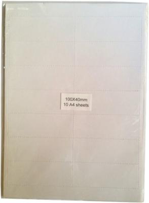Inlegstroken voor magneetetiketten 100x40 mm (10 vel)