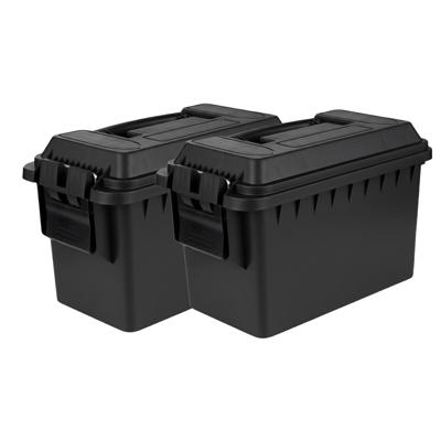 Outdoor/tuin opberg box - 2x - waterdicht - zwart - 36 x 19 x 22 cm Outdoor/tuin opberg box - 2x - waterdicht - zwart - 36 x 19 x 22 cm