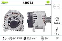 Dynamo / Alternator NEW ORIGINAL PART VALEO, Spanning (Volt)14V, u.a. für VW