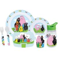 Serviesset - FUN HOUSE - BARBAPAPA - Glas, bord Ø22 cm en Ø16 cm, bestek, waterfles en snackbox