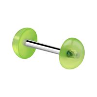 Staafje met accessoire Chirurgisch staal 316L / Acryl Barbells