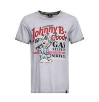 King Kerosin Oil Washed Johnny Beach T-Shirt Steel Grey-XXXL