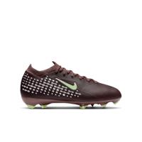Nike Zoom Mercurial Vapor 16 Mbappé Pro Gras Voetbalschoenen (FG) Kids Bruin Neongeel Zilver