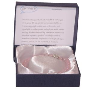 Halfedelstenen Armband in Geschenkdoos Rozenkwarts