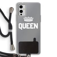 Queen zwart: OnePlus 9 Transparant Hoesje met koord