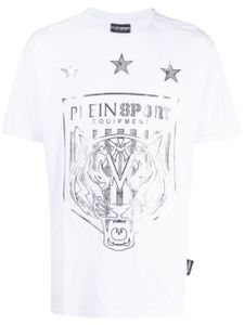 Plein Sport t-shirt Tiger Crest Edition - Blanc