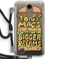 Big Macs Bigger Dreams: LG K10 (2017) Transparant Hoesje met koord